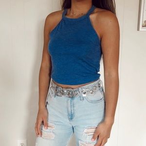 Zara Blue Halter Top